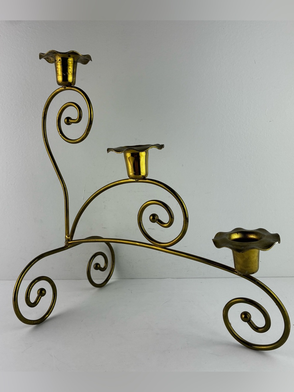 Homco Vintage 1980’s Brass Candelabra